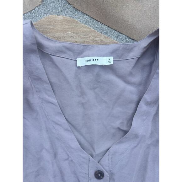 Mod Ref Jumpsuit Womens Medium Beige Cottagecore Straight Flare Cropped Cotton - Picture 2 of 4